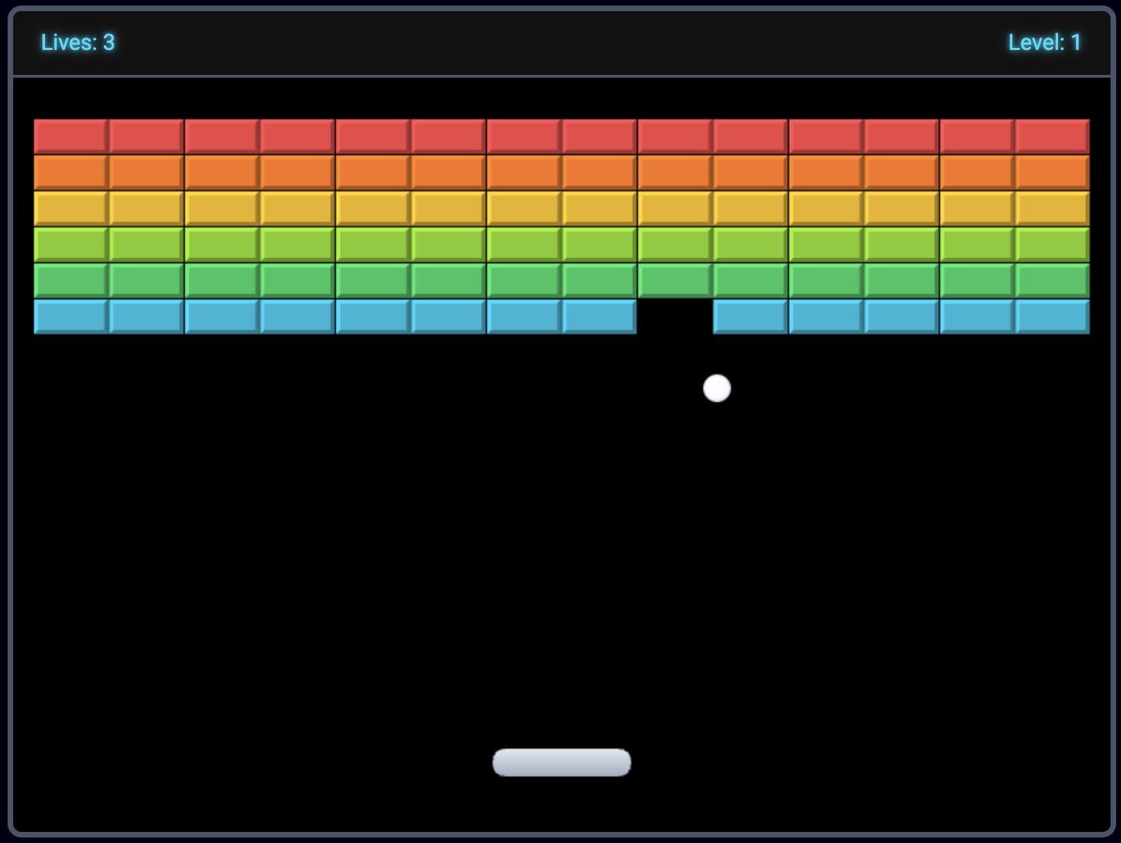 Super Brick Breaker neon brick breaking game thumbnail